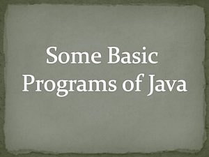 Read more about the article Some basic programs of Java