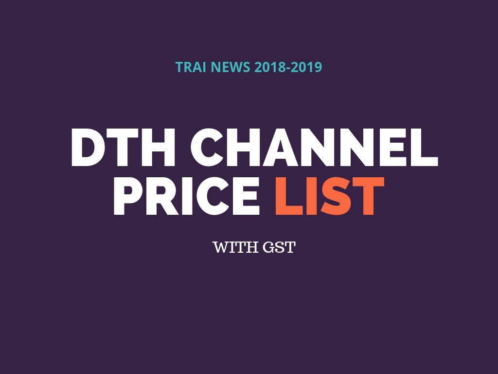 DTH Channel price list 